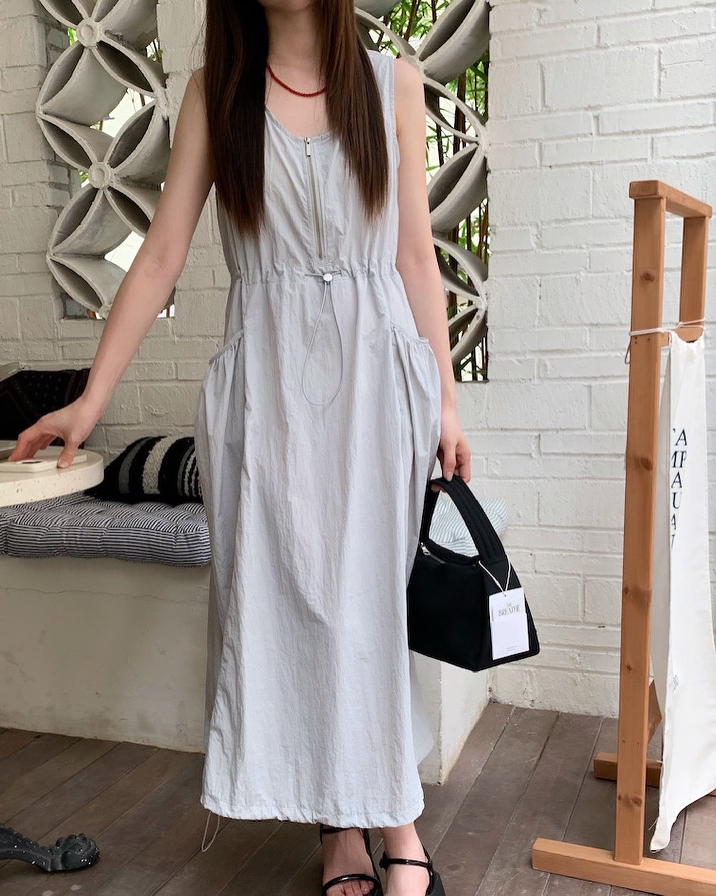 Utility Jumpsuit with Zipper