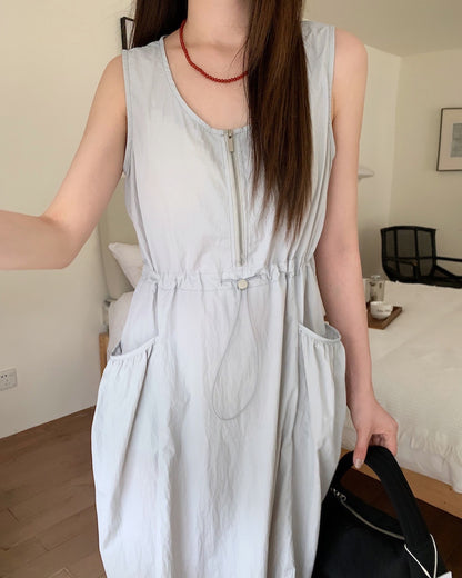 Utility Jumpsuit with Zipper