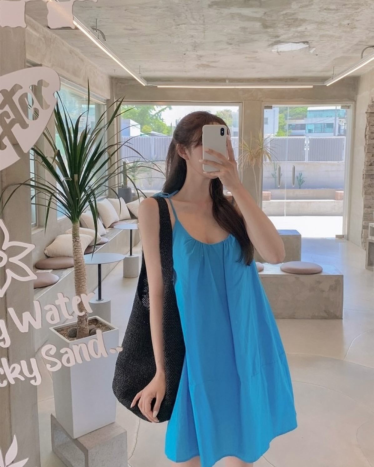 Blue Tie Bowknot Dress