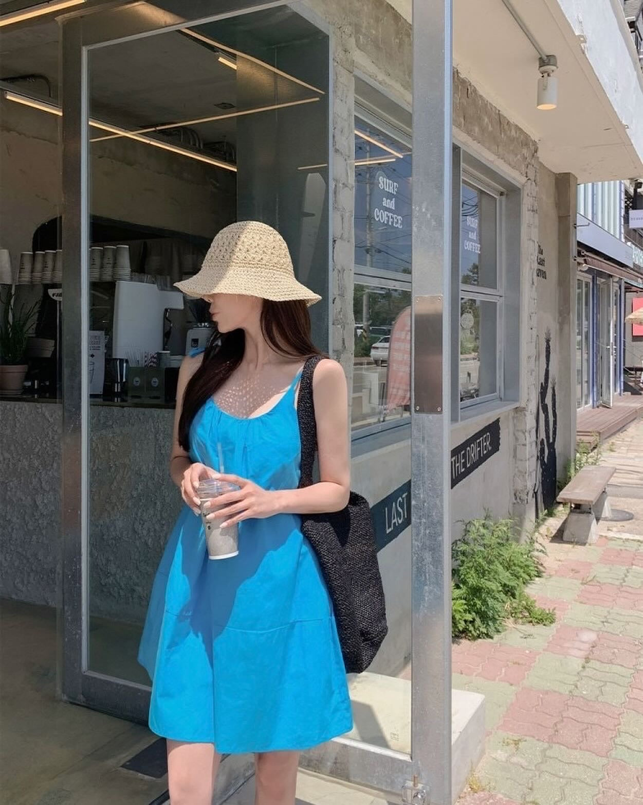 Blue Tie Bowknot Dress