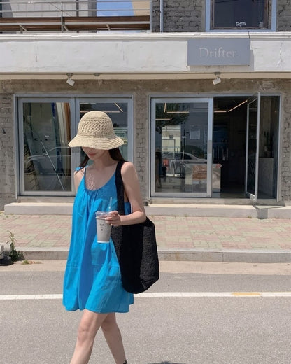 Blue Tie Bowknot Dress