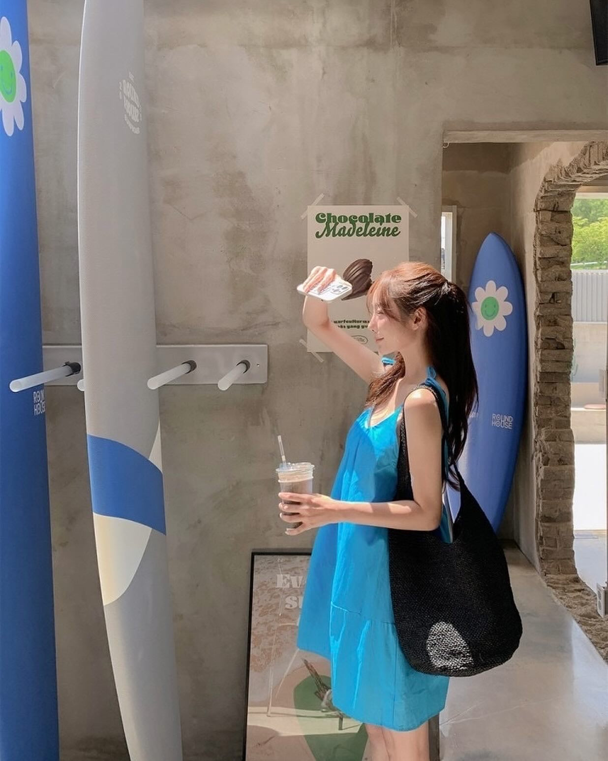 Blue Tie Bowknot Dress