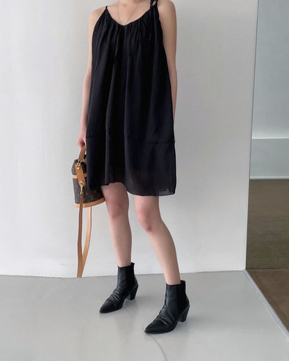 Blue Tie Bowknot Dress