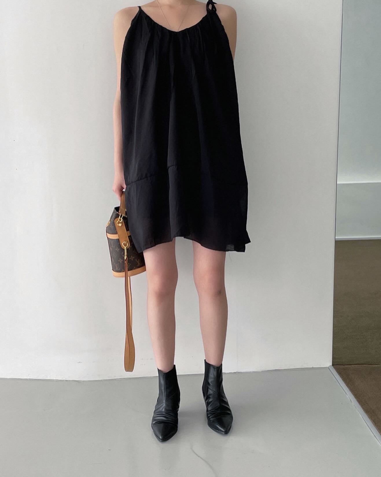 Blue Tie Bowknot Dress