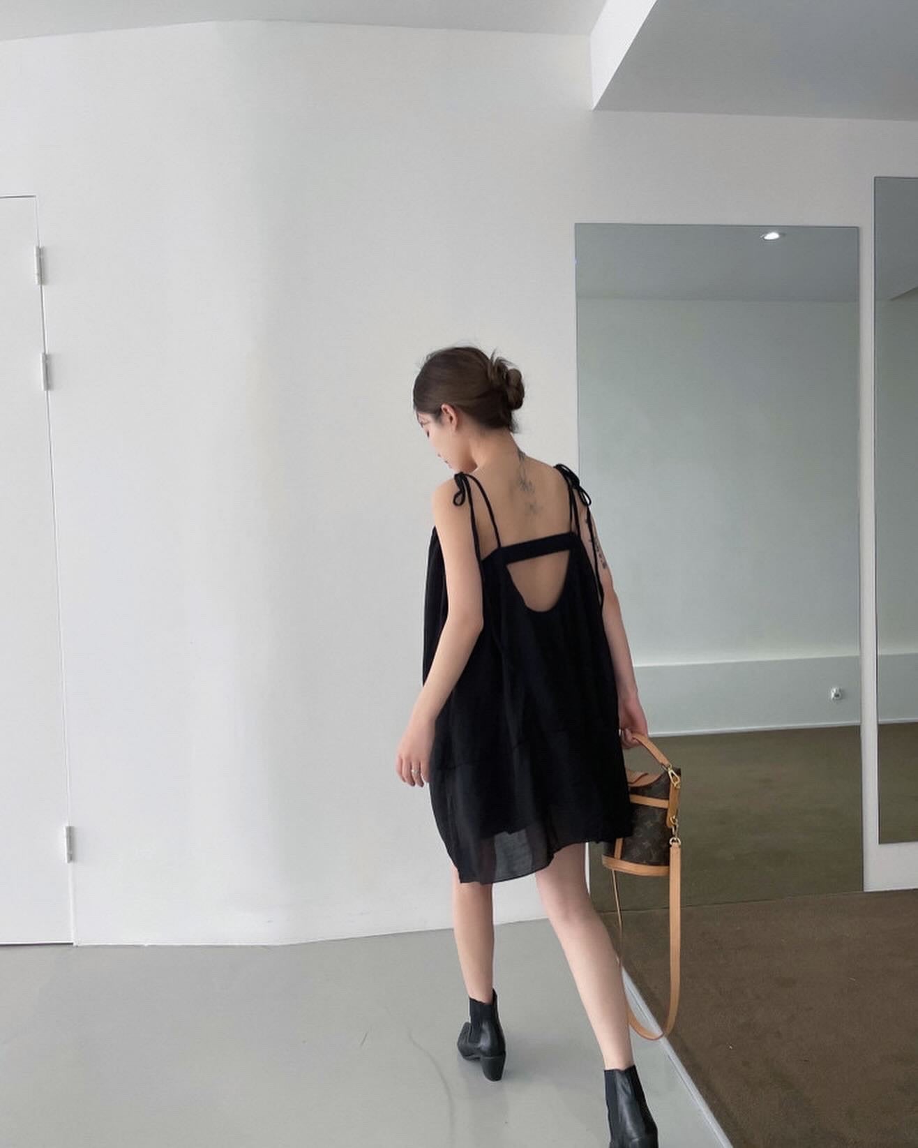 Blue Tie Bowknot Dress