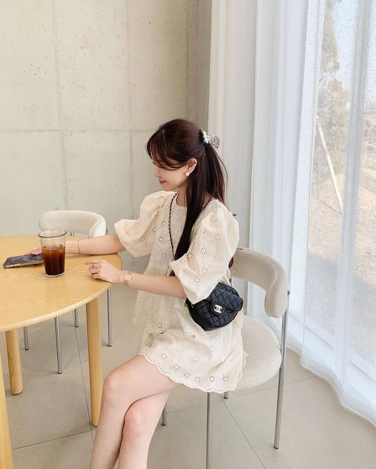 レース刺繍ショートパンツセット