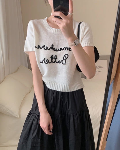 字母針織T