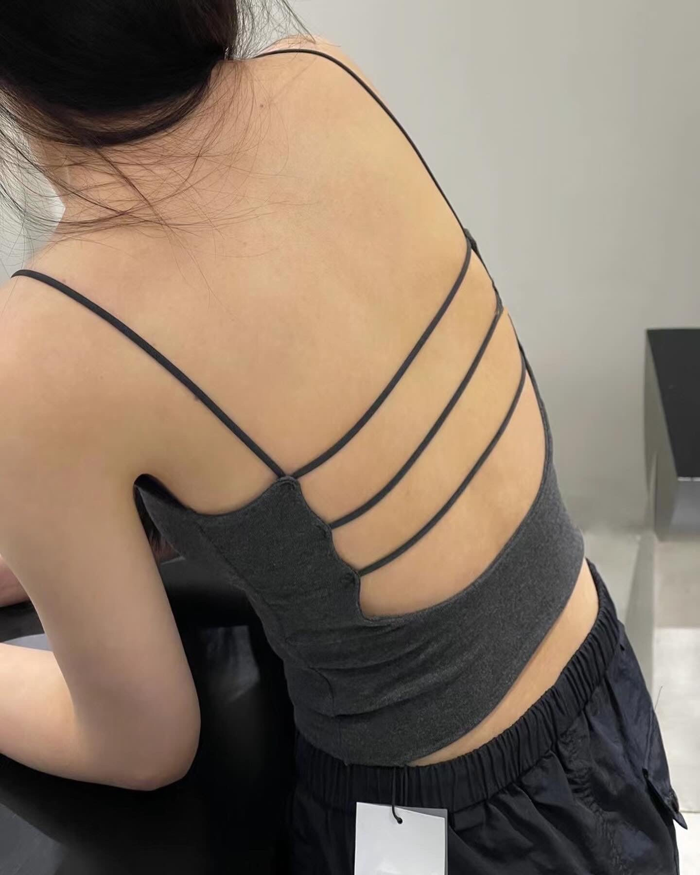 Three-stripe bra top