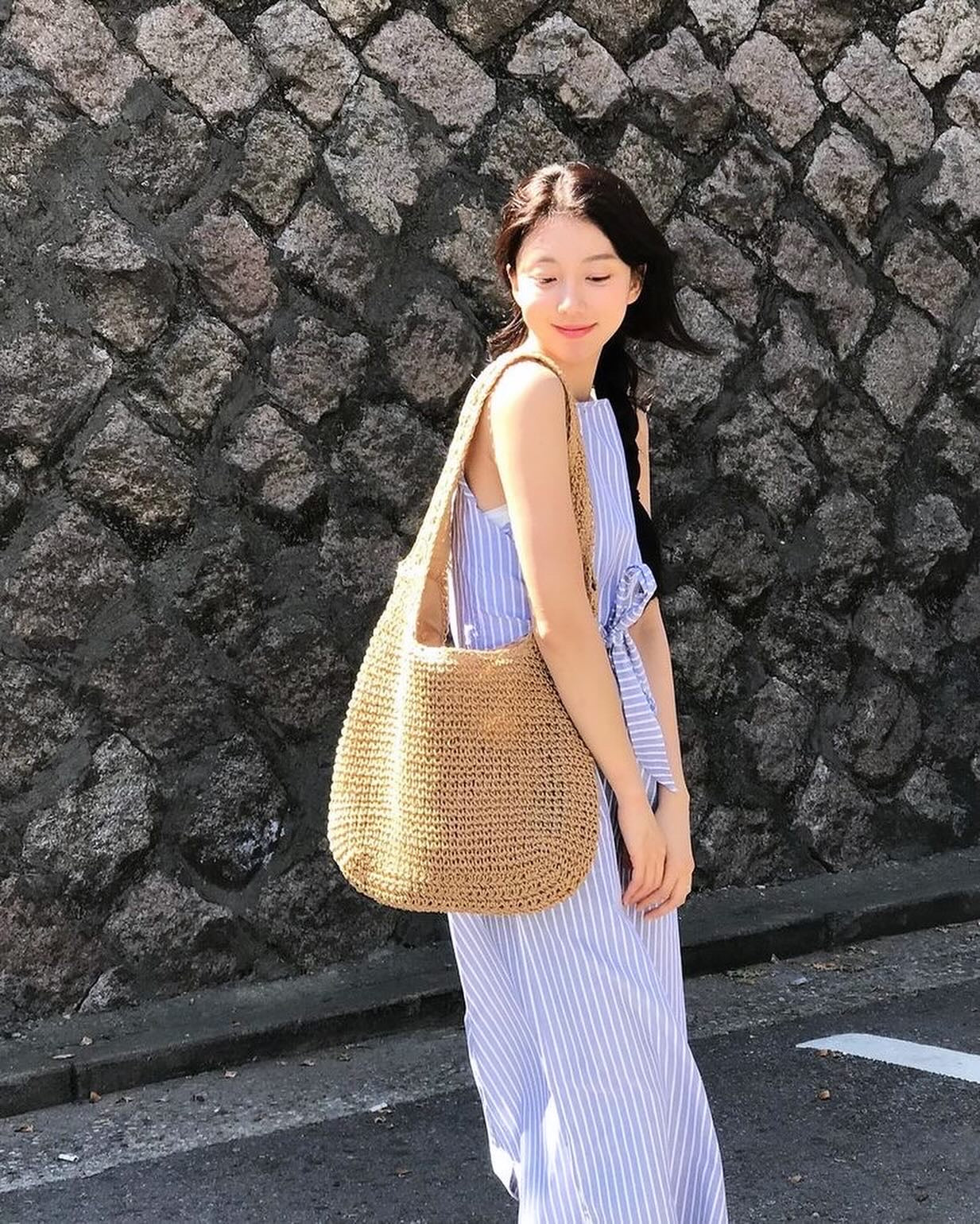 Square Neck Striped Spaghetti Strap Dress