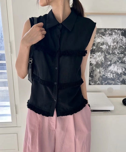 タッセル付きベストトップ