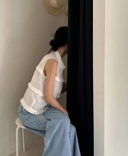 タッセル付きベストトップ