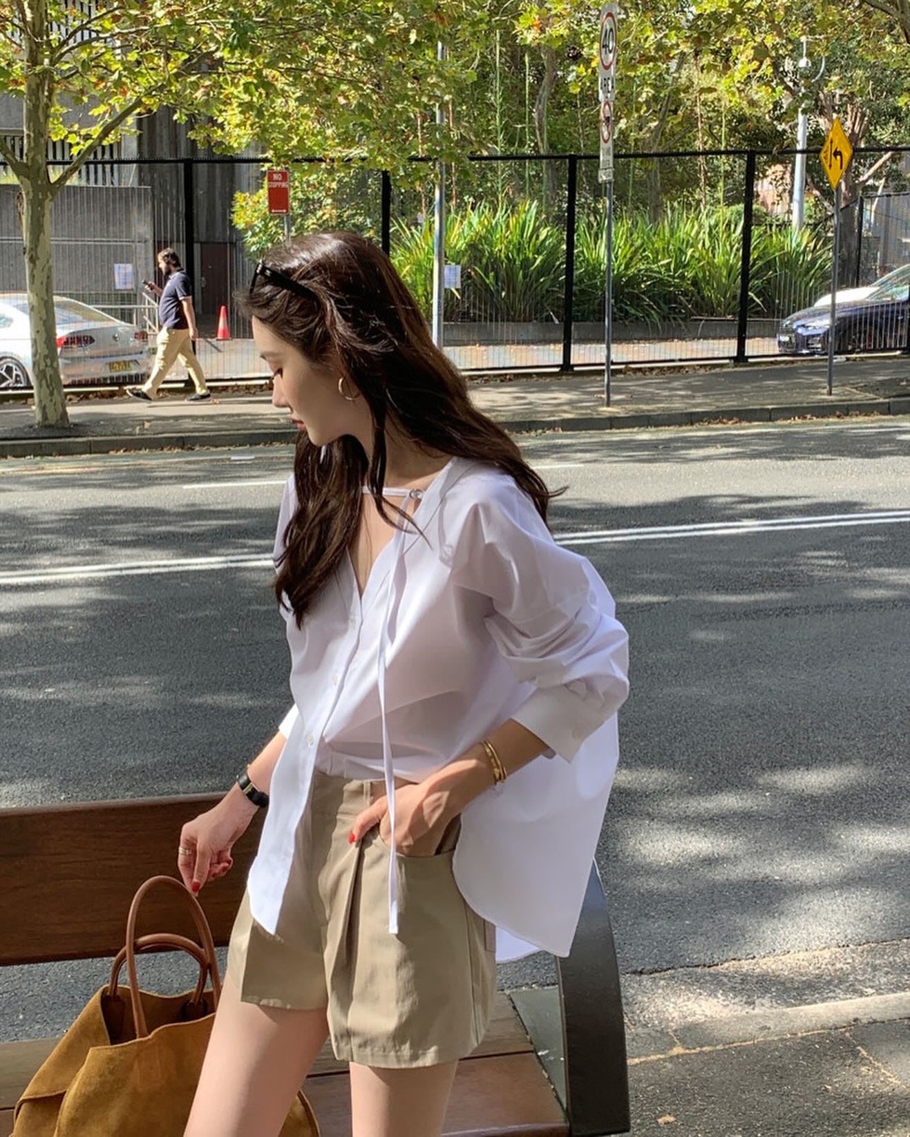 V-neck Buttoned Shirt