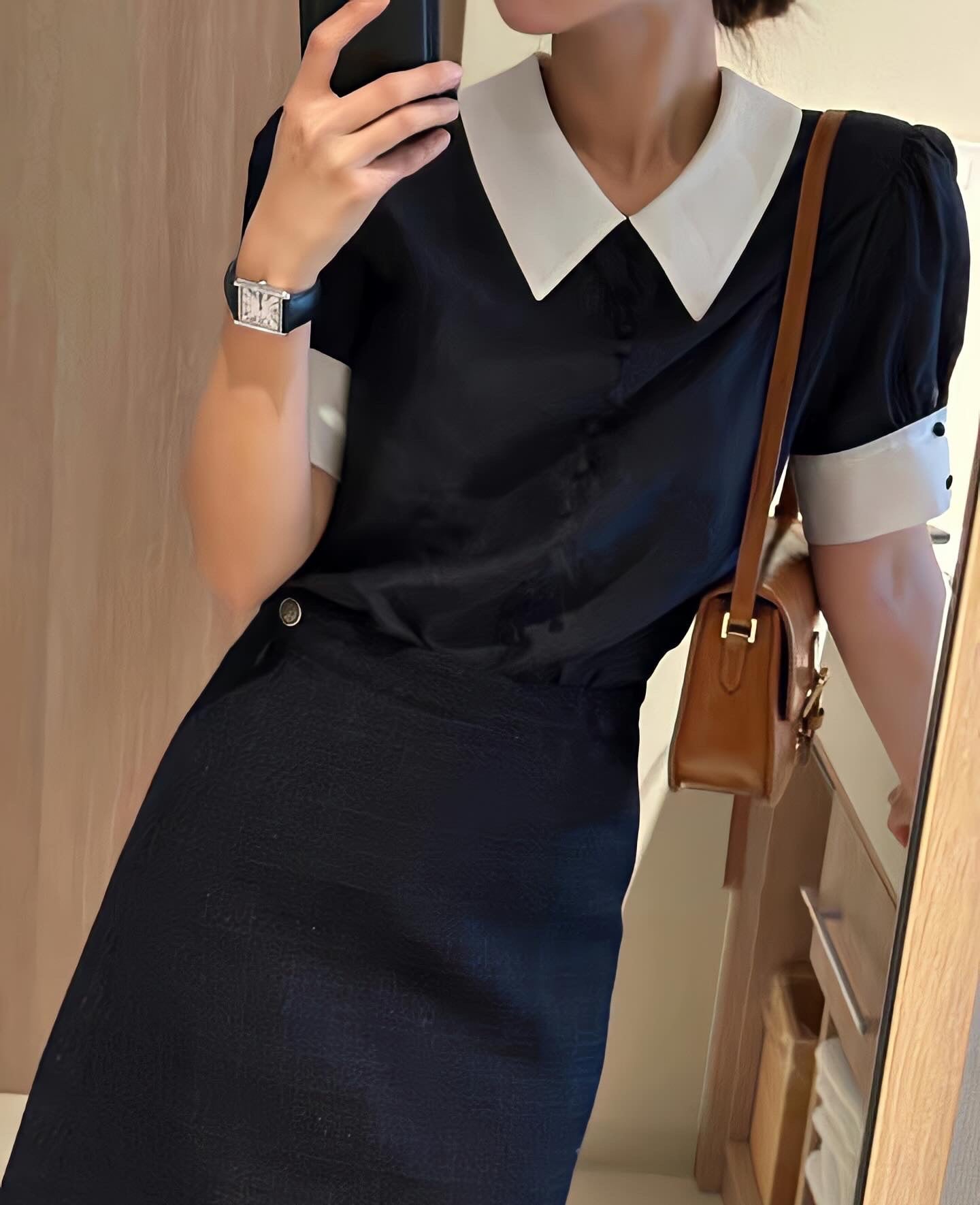 Color-Block Polo Short Sleeve Shirt