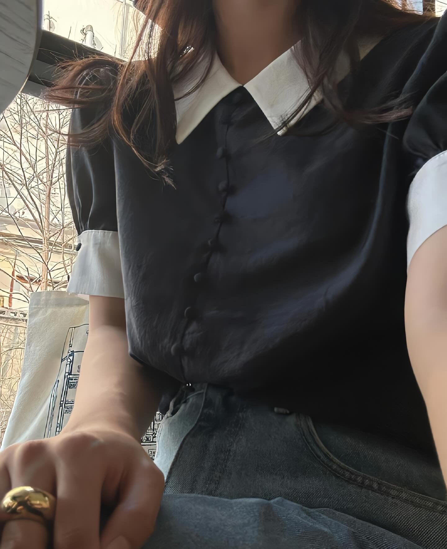 Color-Block Polo Short Sleeve Shirt