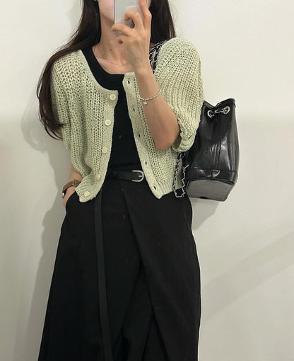 高腰壓褶設計感A字裙