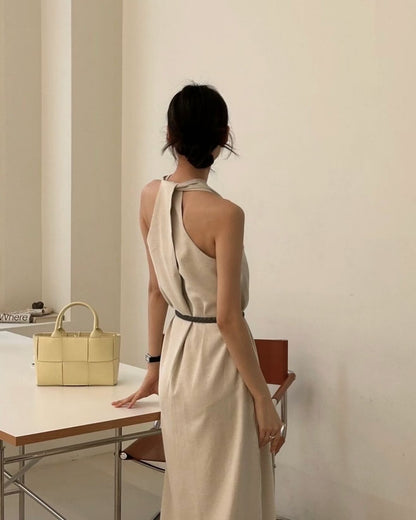 知性V領連身裙