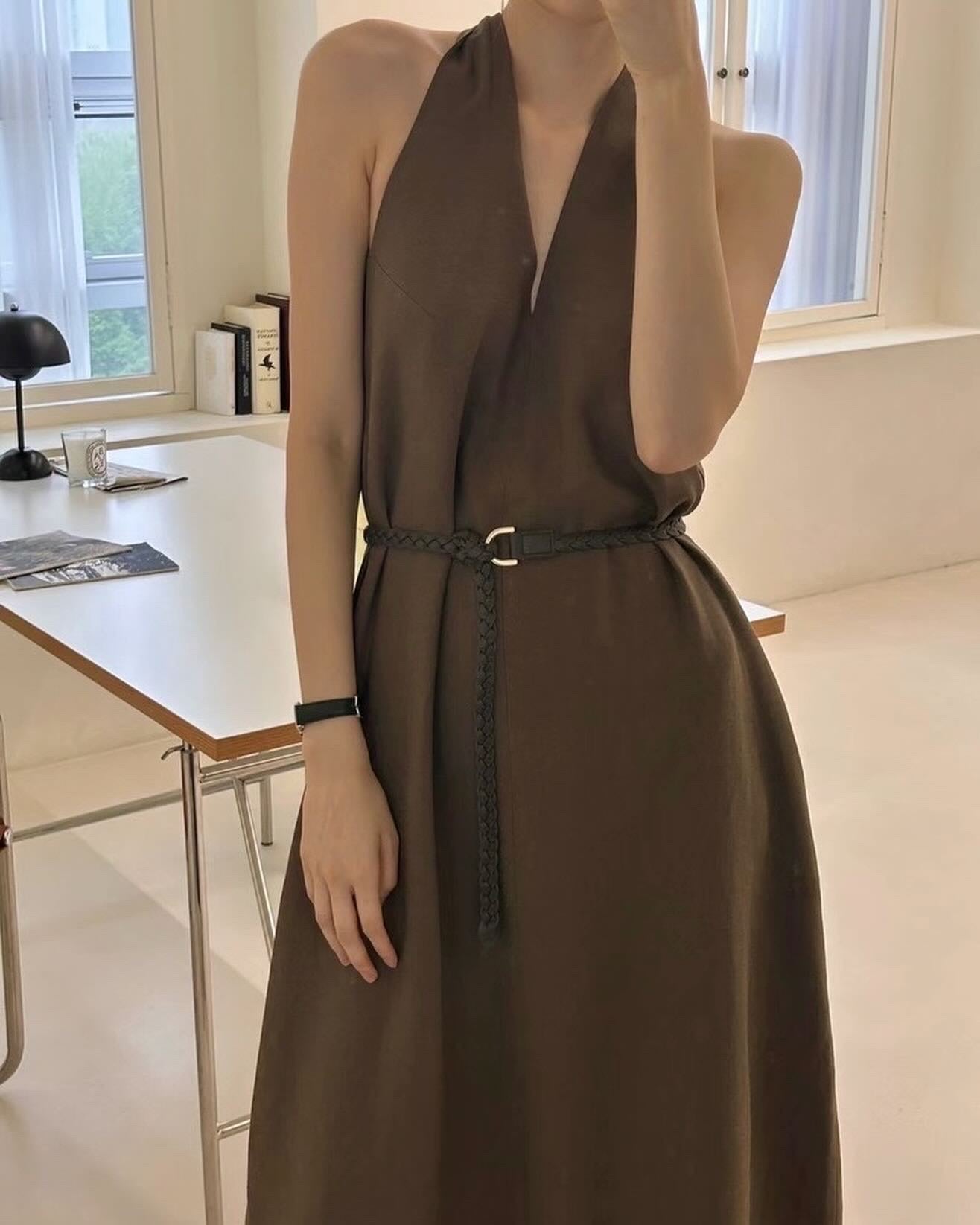 知性V領連身裙