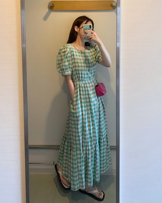 Green Plaid Dress