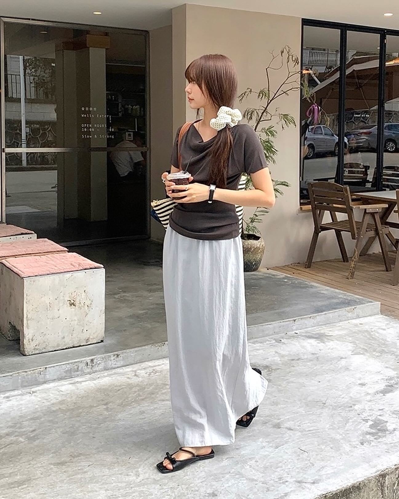 Design-inspired Asymmetric Cowl Neck Top