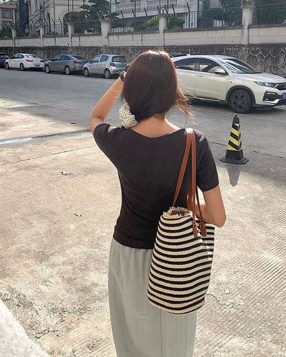 Design-inspired Asymmetric Cowl Neck Top