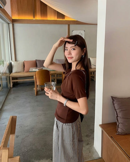 Design-inspired Asymmetric Cowl Neck Top