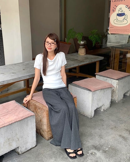 Design-inspired Asymmetric Cowl Neck Top