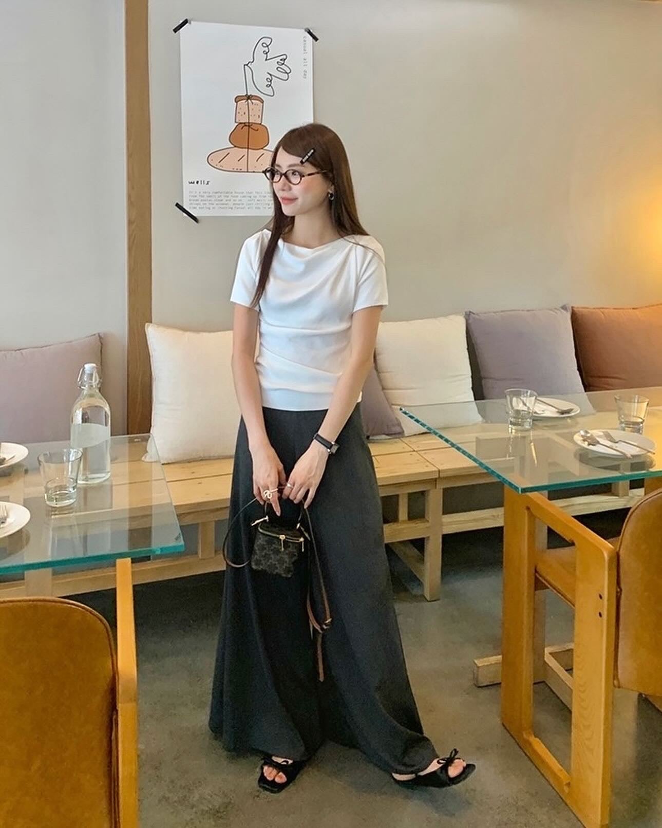 Design-inspired Asymmetric Cowl Neck Top