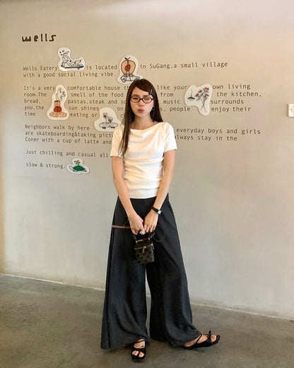 Design-inspired Asymmetric Cowl Neck Top