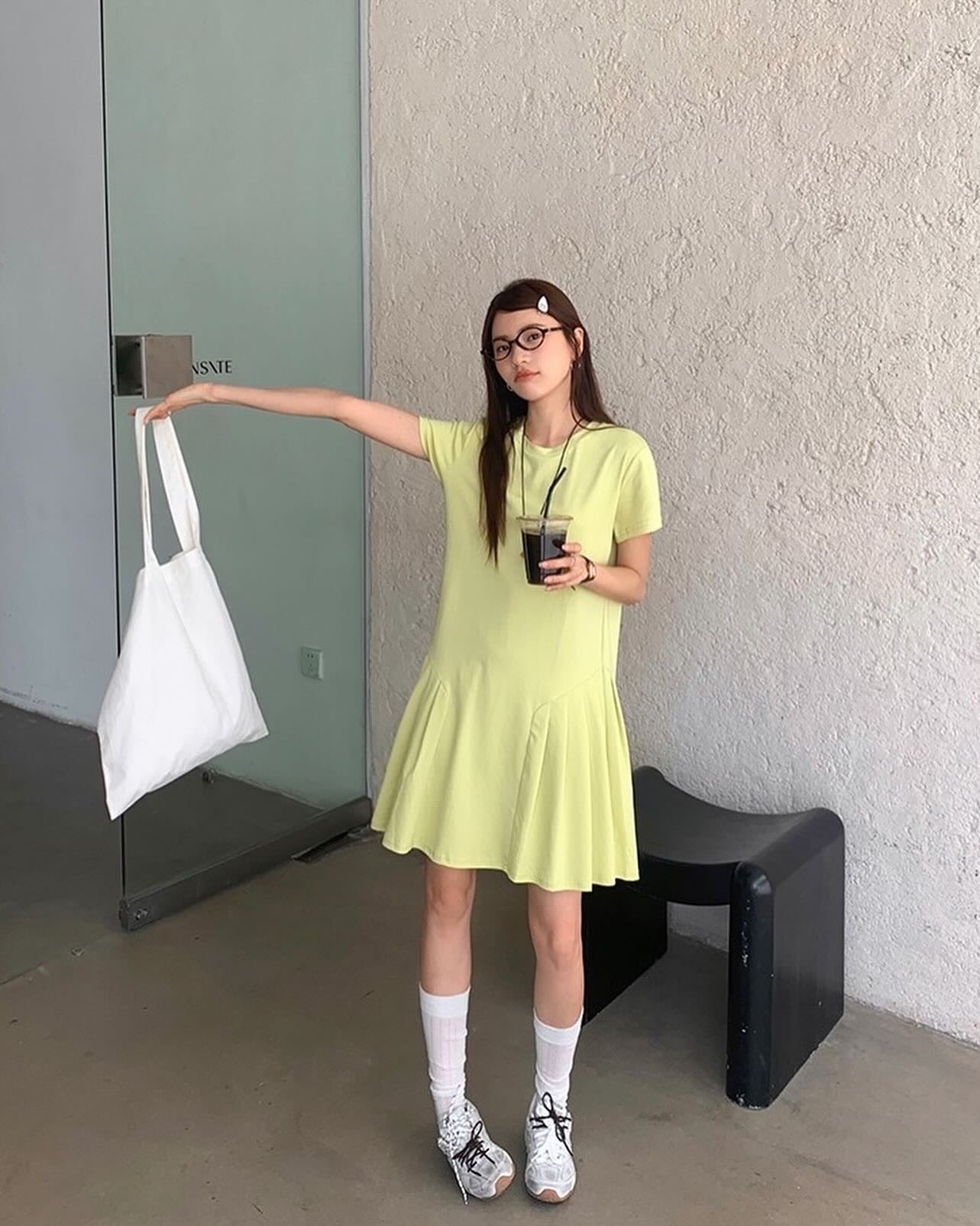 Crew Neck Ruched Dress