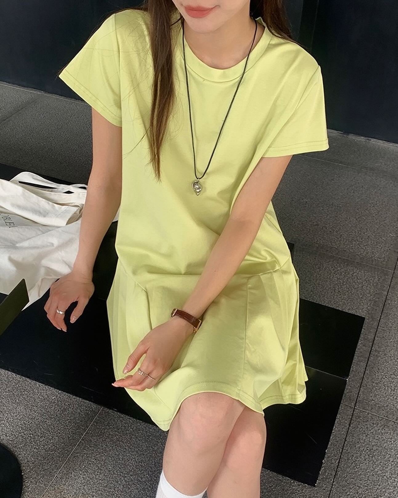 Crew Neck Ruched Dress