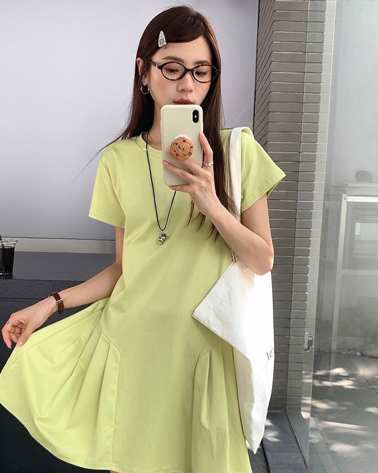 Crew Neck Ruched Dress