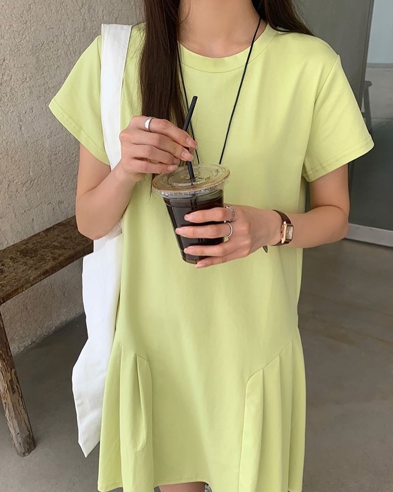 Crew Neck Ruched Dress