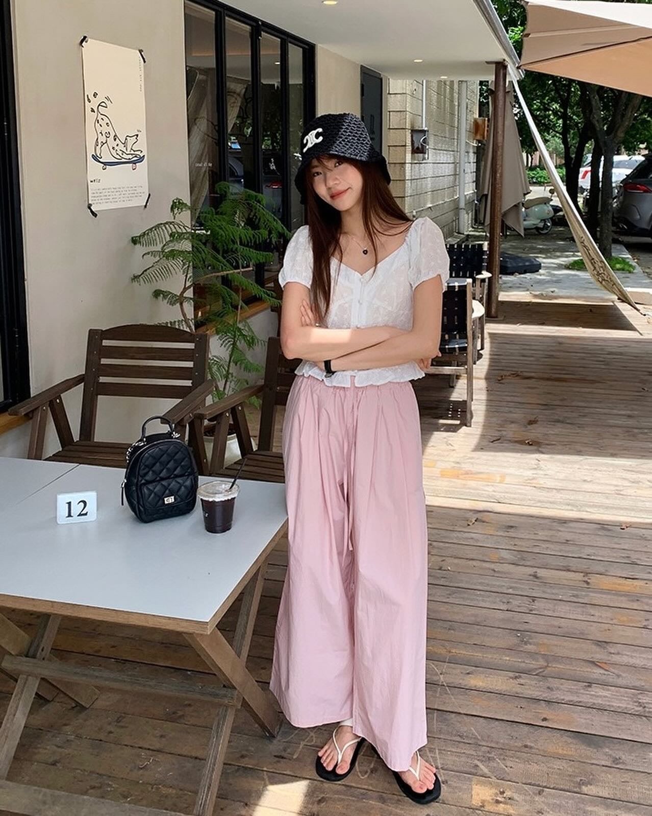 夏日薄款闊腳褲