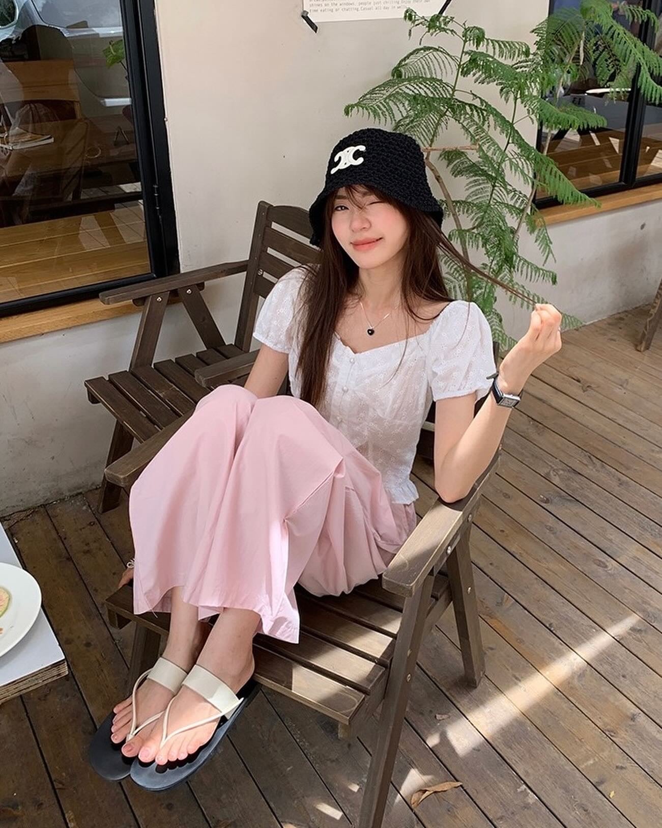 夏日薄款闊腳褲