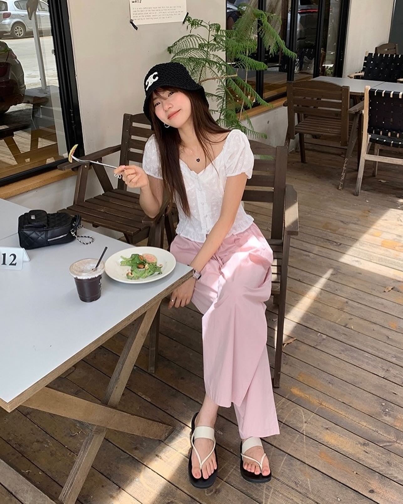 夏日薄款闊腳褲