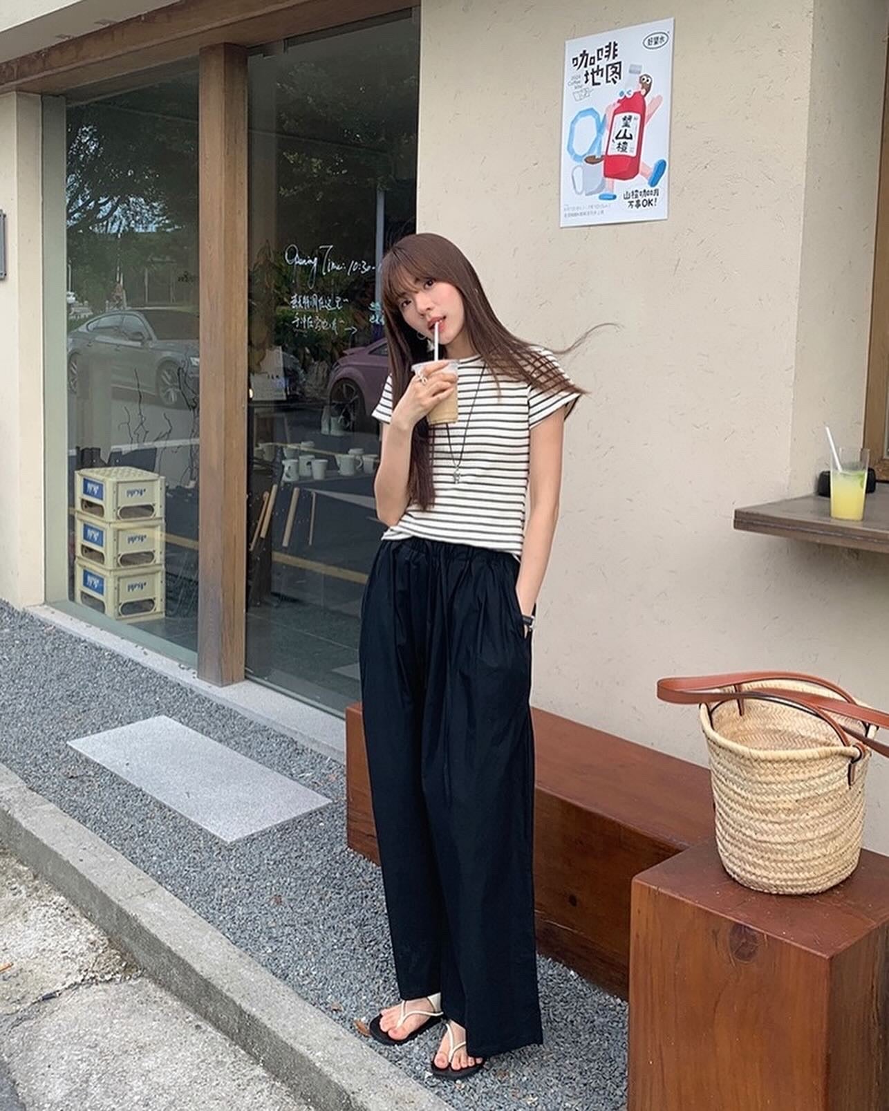 夏日薄款闊腳褲