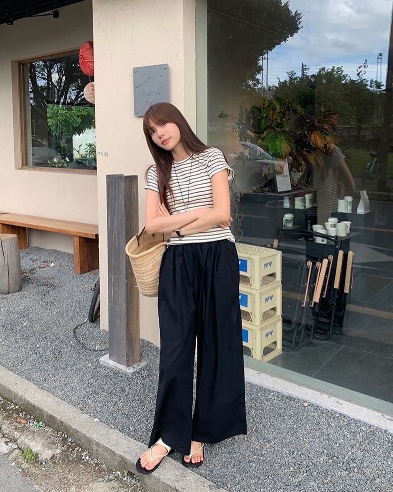 夏日薄款闊腳褲