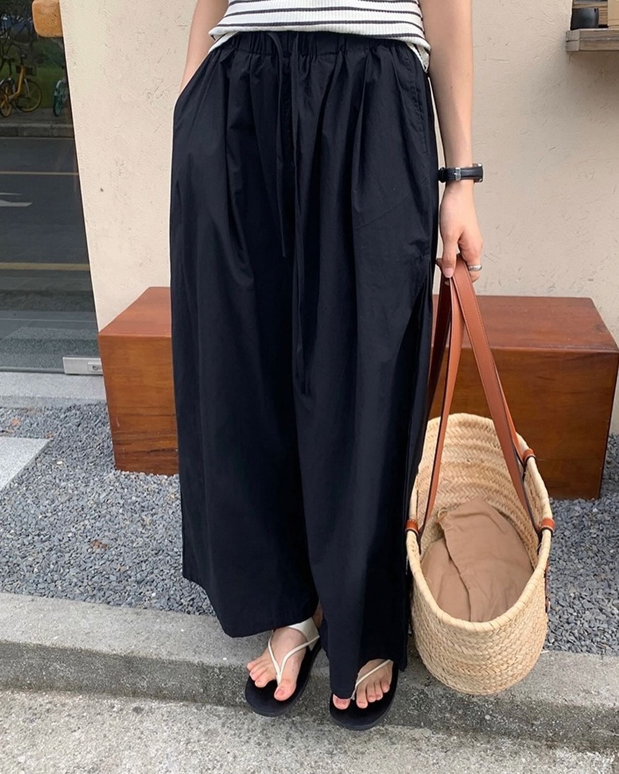 夏日薄款闊腳褲