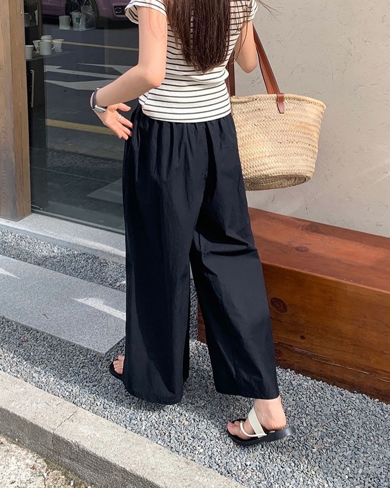 夏日薄款闊腳褲