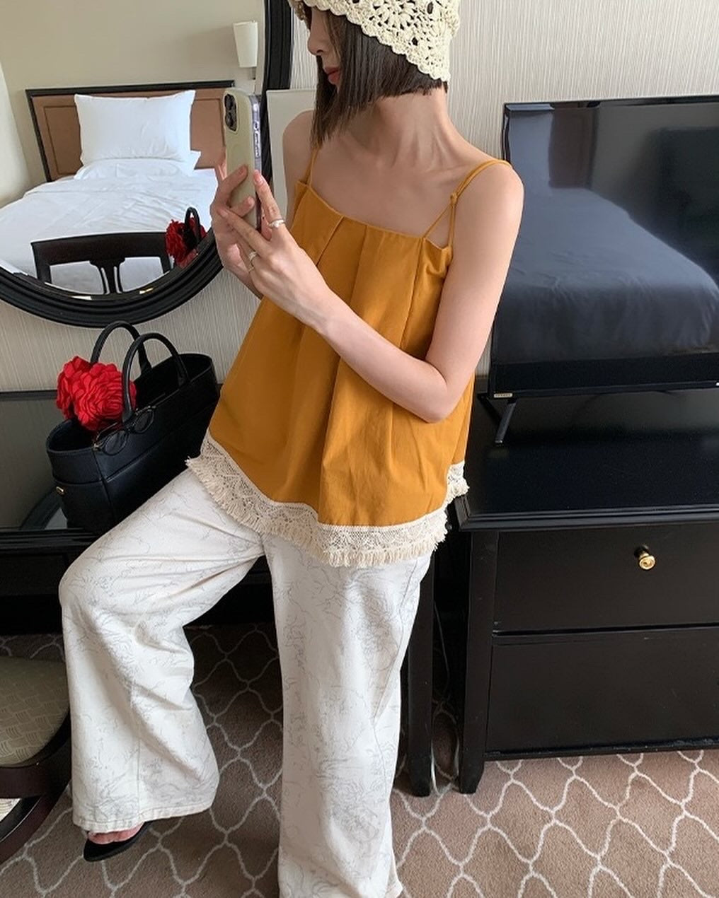 ダブルストラップフリンジベスト