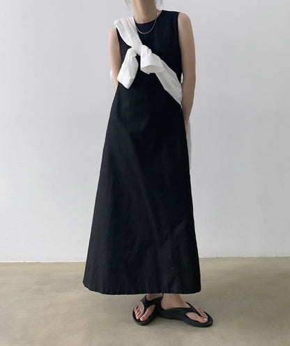 圓領背心連身長裙