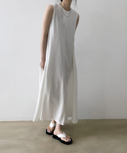 圓領背心連身長裙