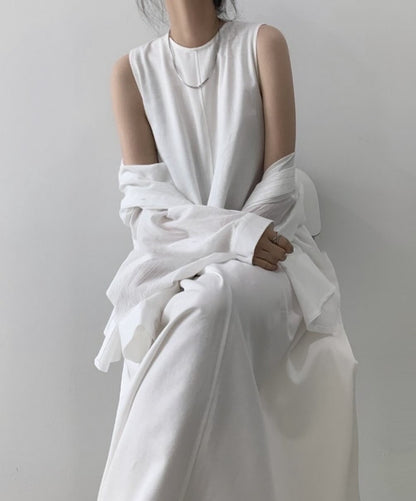 圓領背心連身長裙