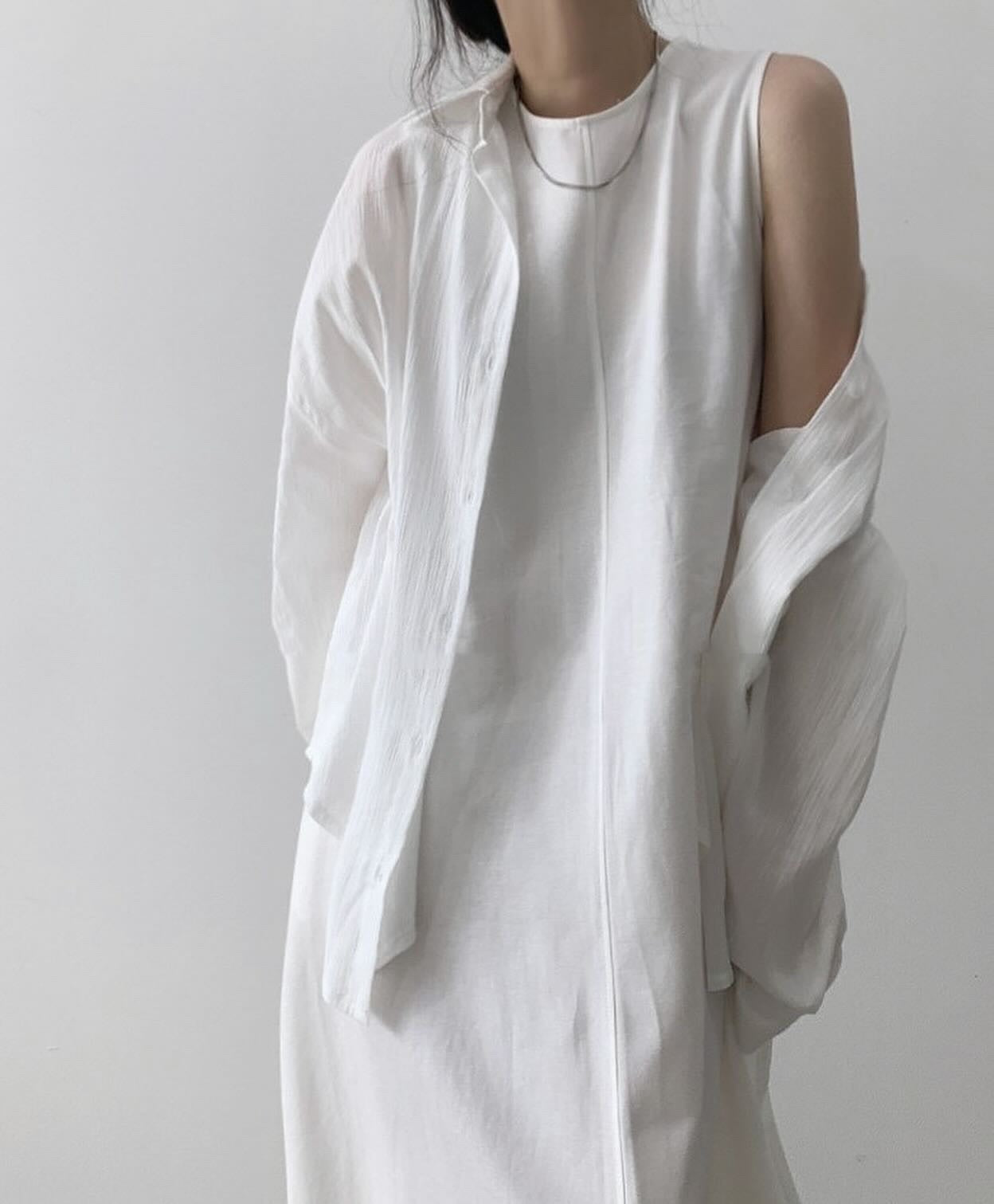 圓領背心連身長裙