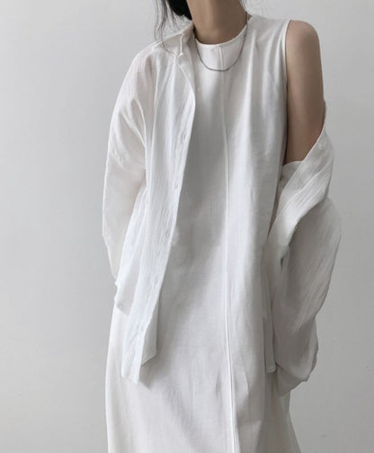 圓領背心連身長裙