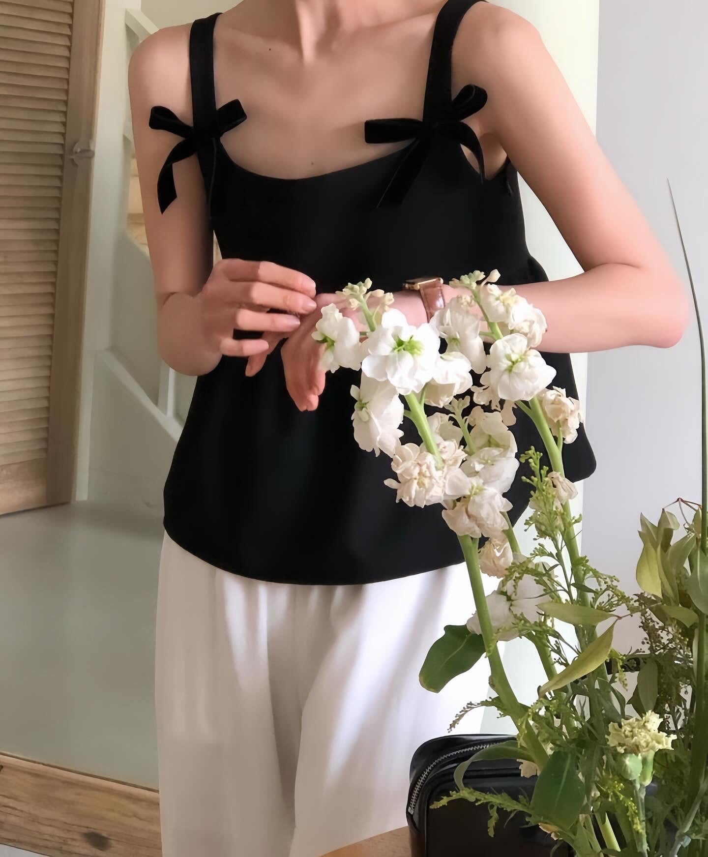 Solid Color Bowknot Vest