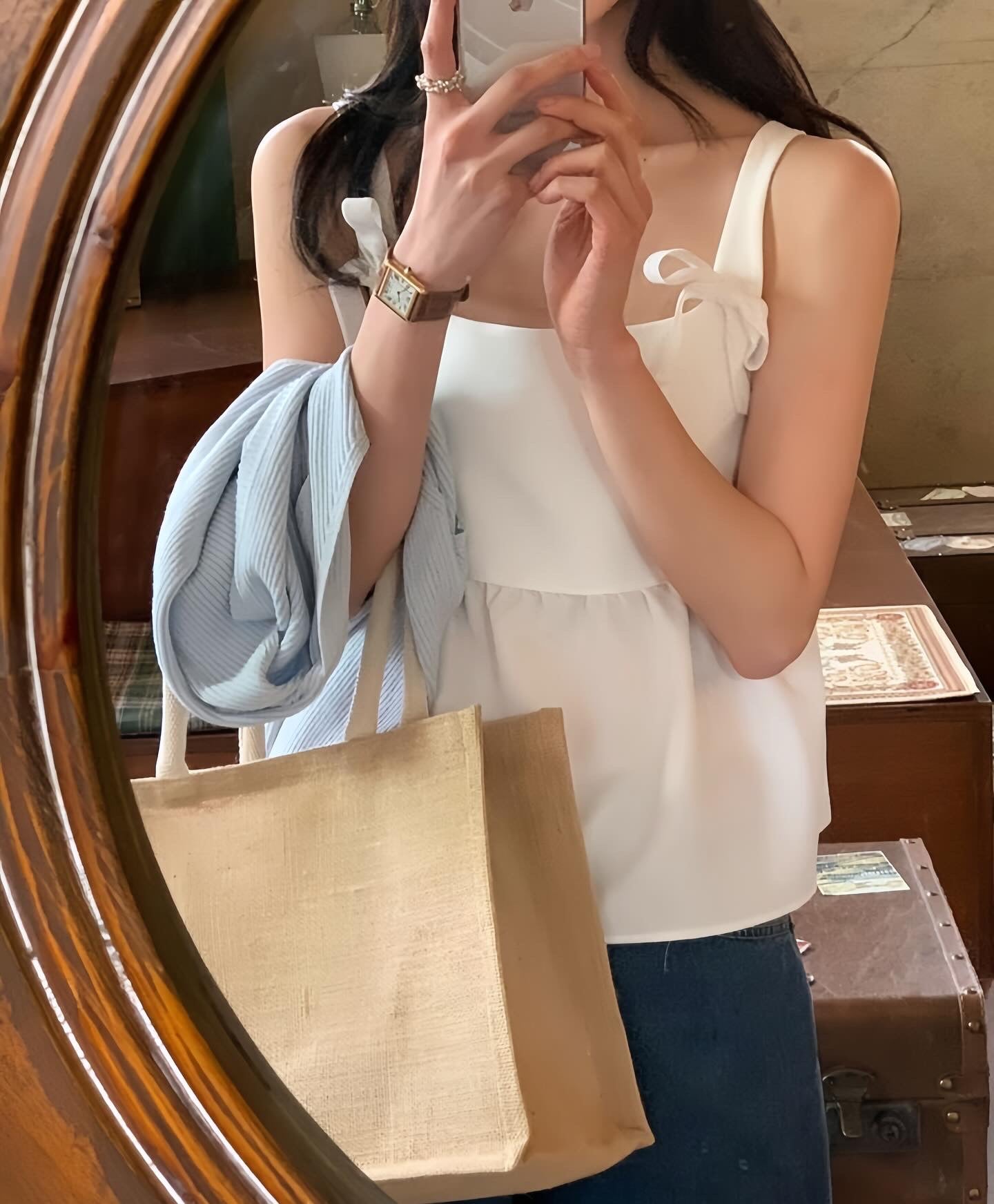 Solid Color Bowknot Vest