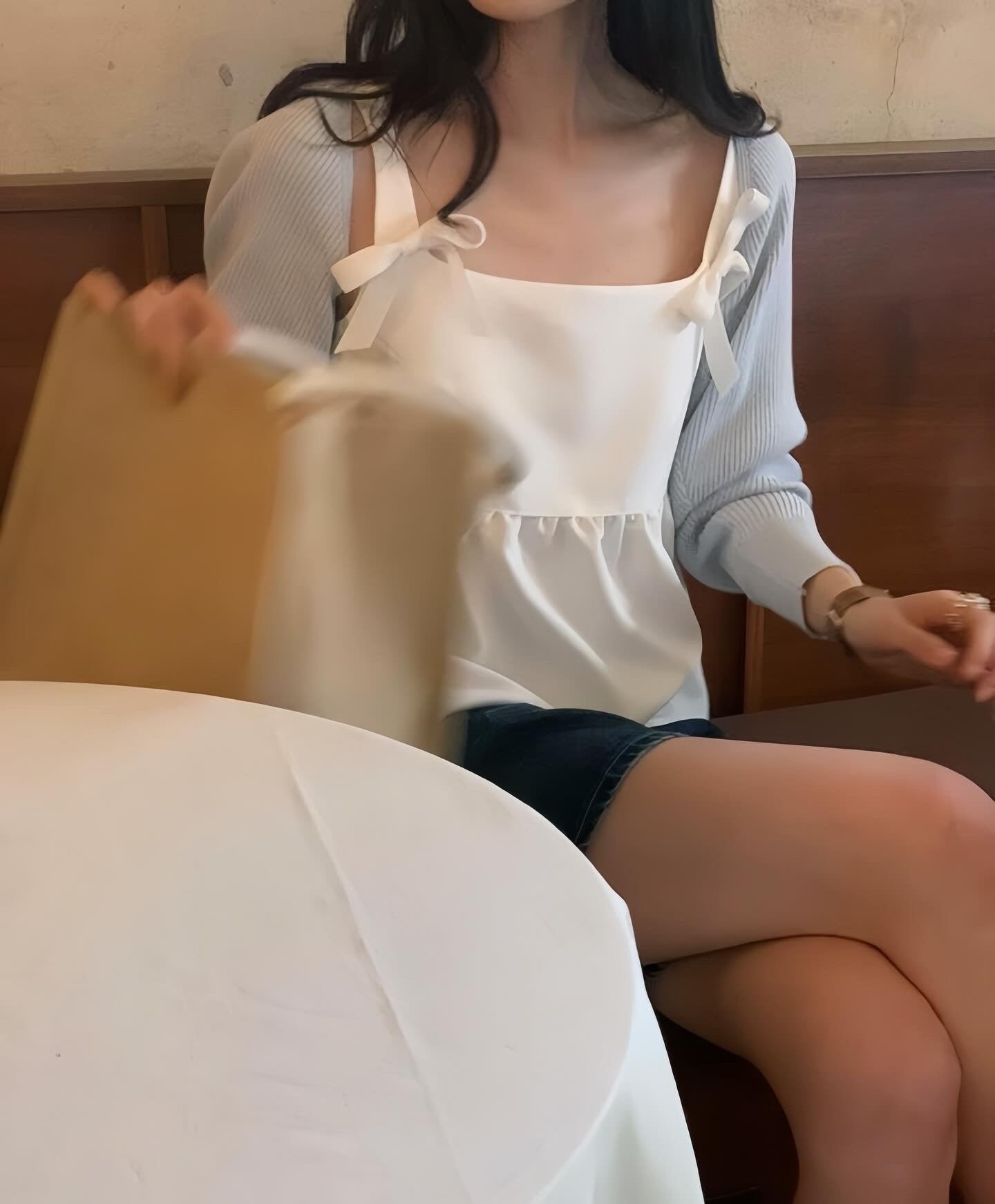 Solid Color Bowknot Vest