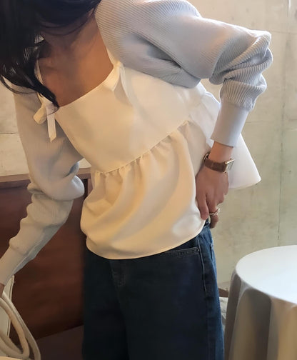 Solid Color Bowknot Vest