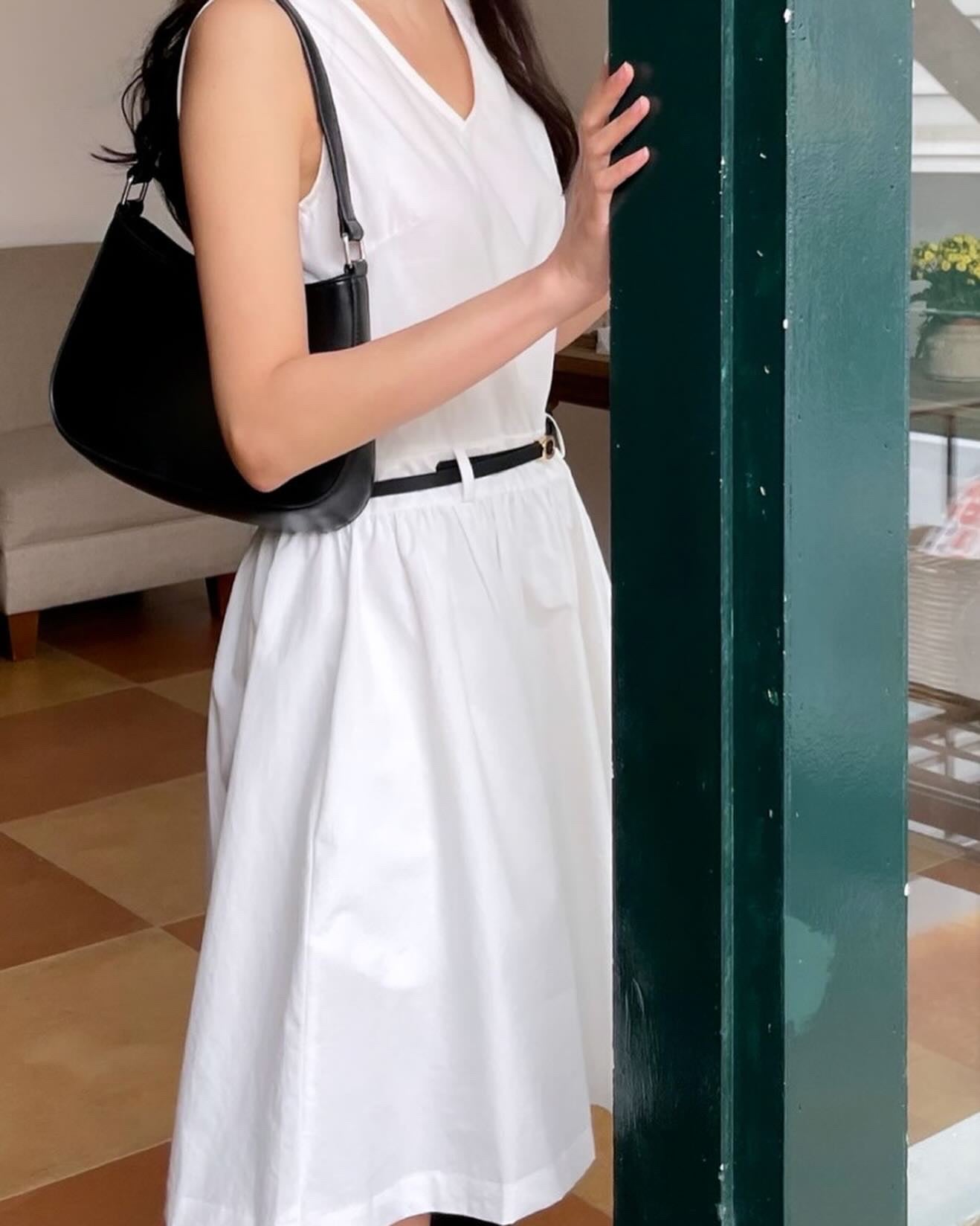 Korean Style V-Neck Vest Dress